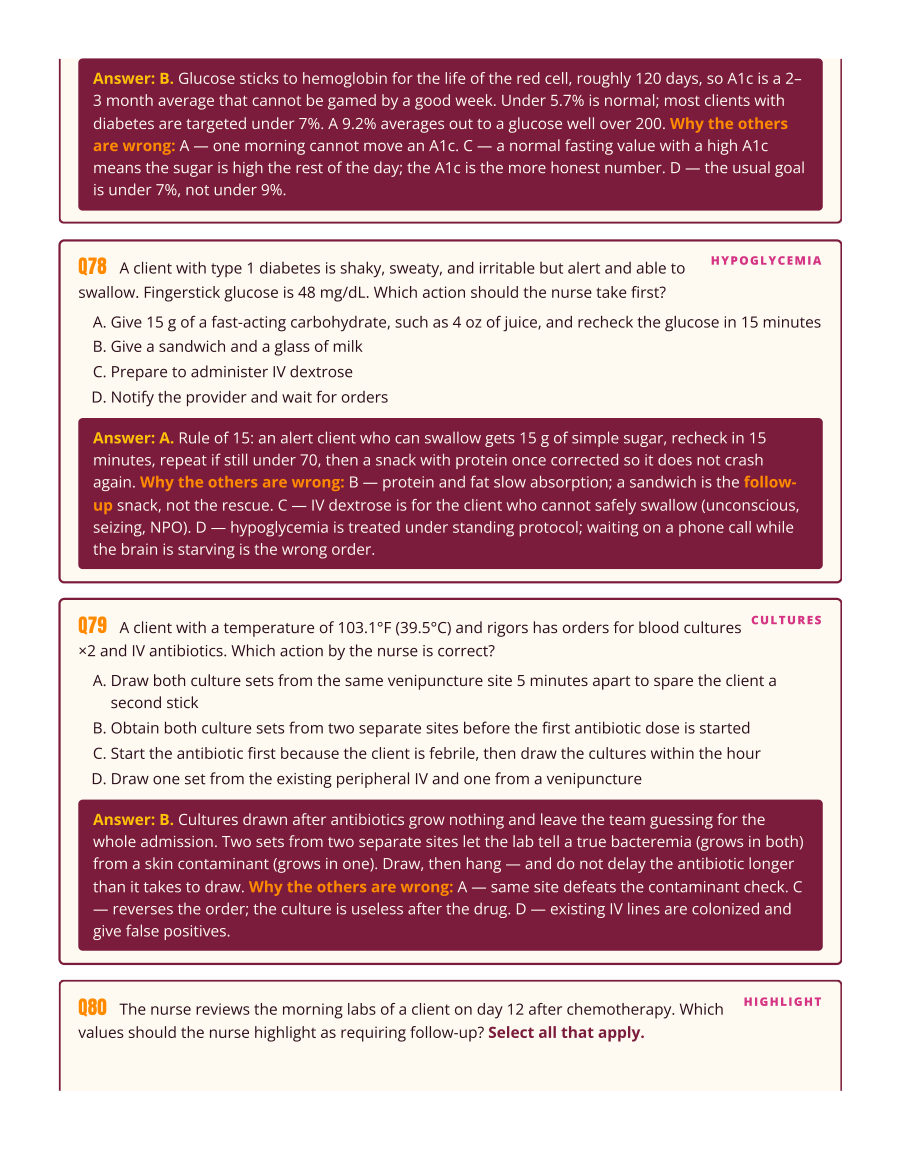 Sample page from the NCLEX Question Workbook